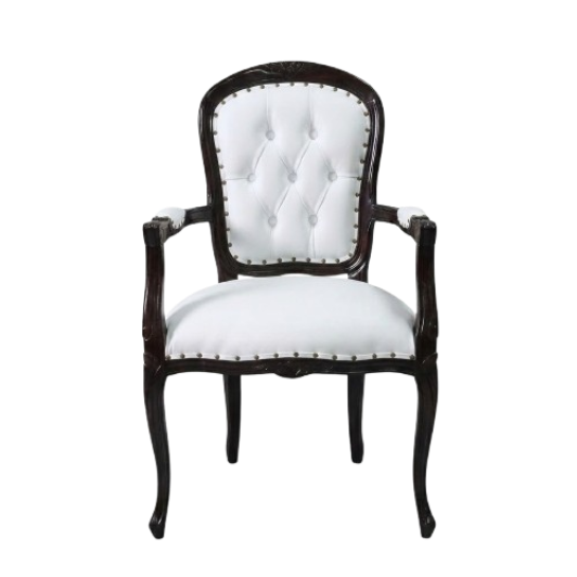 Kursi Arm Chair Oval Hitam-Putih